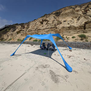 Portable Lycra Tarpaulin Sun Shelter Waterproof Rainproof Sunproof Outdoor <b>Tent</b> for Camping and Beach Travel - Product Image 1