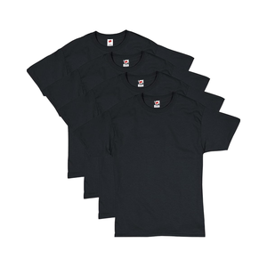 Camiseta informal de algodón de manga corta con cuello redondo para hombre 100% 180 gramos tejido de punto transpirable sólido en blanco Multipack Essentials - Product Image 2
