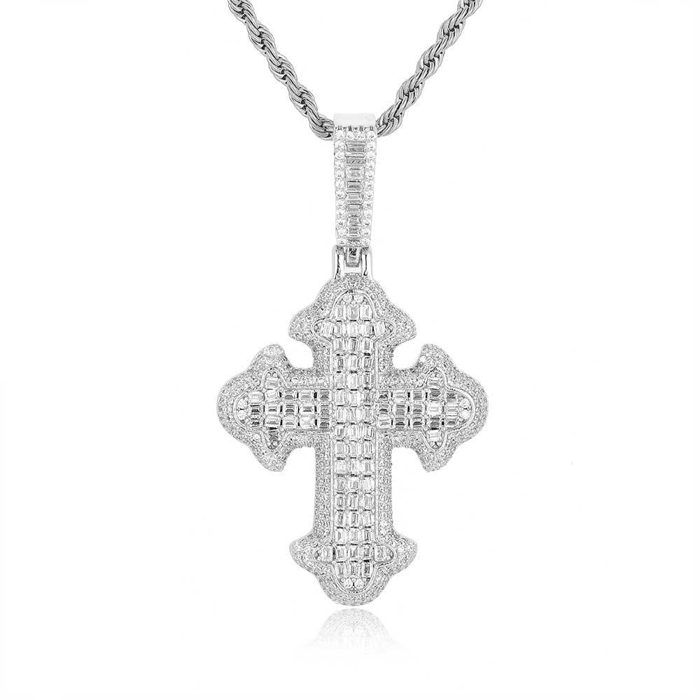 Silve + 24-inch x 3mm twisted chain-Pt081