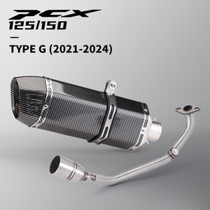 สำหรับรถมอเตอร์ไซค์ <span class=keywords><strong>PCX</strong></span> 125 <span class=keywords><strong>150</strong></span> PCX125 PCX150 ปี 2021-2024 ระบบ<span class=keywords><strong>ท่อ</strong></span>ไอเสียแบบเต็ม พร้อมท่อเชื่อมต่อด้านหน้าและหม้อพักไอเสีย - Product Image 4