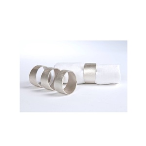 Nouveaux Styles Rond De Serviette Or Rose Fleur Métal Solide Décorations De Banquet De Mariage Anneaux De Porte-Serviette - Product Image 3