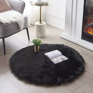 Alfombra de poliéster simple, blanca, de pelo alto y grueso, con base de PVC, para sala de estar y hogar - Product Image 4