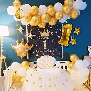 Palloncini per Primo Compleanno Oro Rosa con Coriandoli in Lattice per Decorazioni Festa di Compleanno - Product Image 3