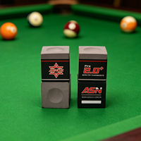 ASN WJQK-02 Craie de billard premium 22 mm, emballage en feuille d'argent, craie carrée pour queue de billard, haute friction, antidérapante