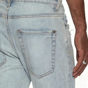 Pantaloni in Denim Streetwear da <span class=keywords><strong>uomo</strong></span> <span class=keywords><strong>Jeans</strong></span> elasticizzati strappati per <span class=keywords><strong>uomo</strong></span> donna skateboard stile Casual Urban Fashion - Product Image 4