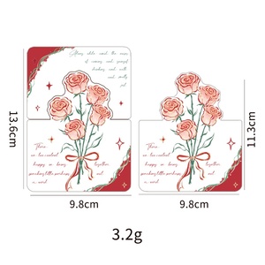 Carte de vœux florale 3D en papier style Instagram pour la Saint-Valentin, la Fête des Mères et la Fête des Enseignants, disponible sur AliExpress (vente transfrontalière) - Product Image 4