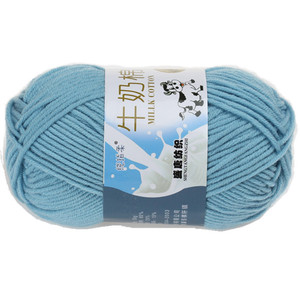 Hilo de Algodón Leche de 5 Cabos, Grosor Medio, Material para Tejer y Manualidades DIY, para Hacer Bufandas de Muñecas y Pompones - Product Image 4