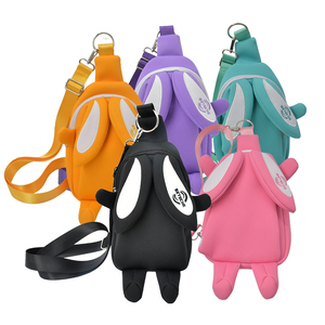Unisex Neoprene Chest Shoulder <strong>Bag</strong> for Kids Cute <strong>Animal</strong> Print <strong>Design</strong> With Rabbit Ear Fashionable Style for Children - Product Image 1