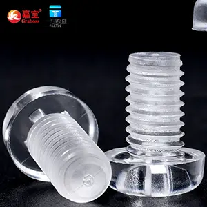 PC Acrylic Cross Round Head Transparent Screw M2-M10 Pan Head Plastic Insulation Machine Screw Clear Hexagon Nut