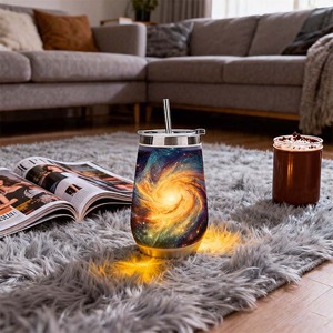 12oz/360ml New Design Double Layer Cup Stainless Steel Insulated Tumbler Full Color Printing With <b>Straw</b> - Product Image 3
