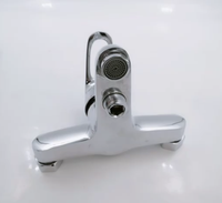 Robinet de Douche Moderne de Haute Qualité en Zinc Chromé, Mitigeur Mural Chaud/Froid pour Baignoire, Installation Murale