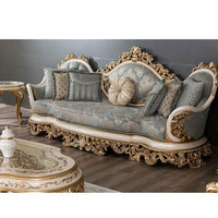 Meubles de style royal turc classique canapé de luxe salon sculpté à la main ensemble de chaises canapé