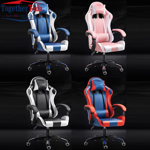 Silla de Juego de Lujo para Deportes Electrónicos con Reposapiés y Reposabrazos, Moderna, Giratoria, Ergonómica, de Cuero PU, Reclinable, con Funciones de Masaje, Hecha de Metal - Product Image 5