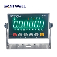Indicador de Peso Digital de Acero Inoxidable SK330S, Pantalla LCD LED de 6 Dígitos, RS232, para Báscula de Plataforma, de Piso o de Banco, OEM