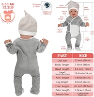 23 pouces réaliste corps entier silicone reborn bébé poupées livraison directe