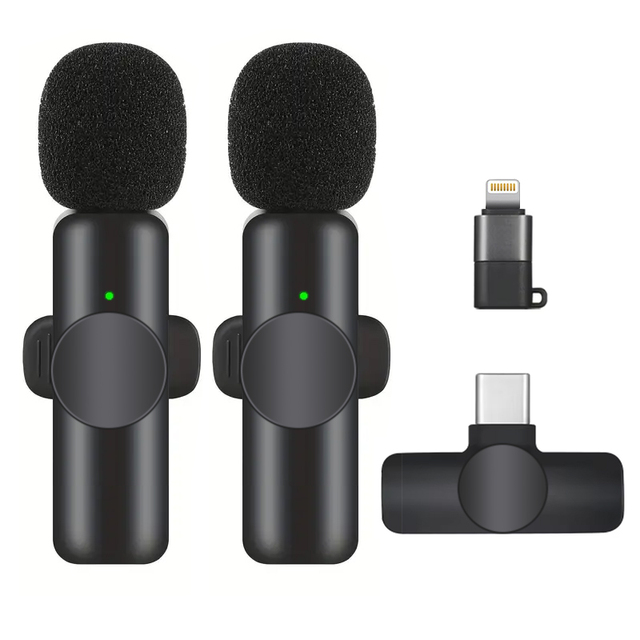 New Professional Wireless Lavalier Lapel Microphone Type C Noise Cancelling Light-weight for Conference Room YouTube Interview