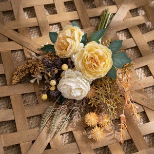 Bouquet de fleurs artificielles Whale Fall Ballad en tissu tissé plastique pour mariage et décoration intérieure CF02101 - Product Image 3