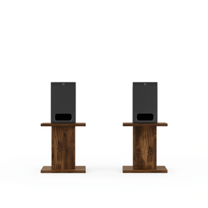 Soportes para Altavoces de Madera de Ingeniería en Roble Ahumado de 11.8x11.8x15.7'' para Montaje de Altavoces - Product Image 1