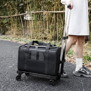 फ़ोल्ड करने योग्य एयरलाइन स्वीकृत डॉग कैरियर छोटे कुत्ते कैरियर व्हील ट्रैवल कैम्पिंग आउटडोर पालतू कैरियर व्हील - Product Image 4