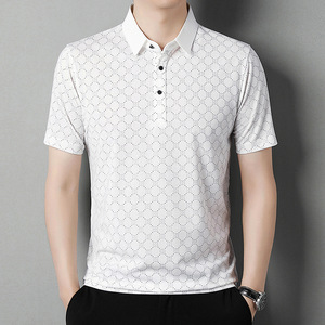 <span class=keywords><strong>T</strong></span>-shirt à manches courtes pour homme en coton respirant décontracté - Product Image 2