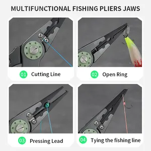 Luminous Aluminum Fishing Pliers Line Cutters Fishing Hook Remover Split Ring Fishing Tools Gear Gifts For Fish