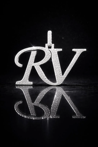 Luxury Personalized Rhodium Plated 18K Solid Gold Moissanite Letter Pendant <b>Iced</b> Out Hip Hop Gift <b>Chain</b> - Product Image 5