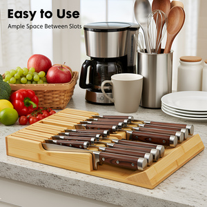 <span class=keywords><strong>Portacoltelli</strong></span> <span class=keywords><strong>da</strong></span> Cucina Grande in Bambù 2026 per <span class=keywords><strong>Cassetto</strong></span>, Blocco <span class=keywords><strong>Portacoltelli</strong></span> <span class=keywords><strong>da</strong></span> <span class=keywords><strong>Cassetto</strong></span> con 17 Scomparti, Inserto Organizzatore per Coltelli <span class=keywords><strong>da</strong></span> <span class=keywords><strong>Cassetto</strong></span> - Product Image 4