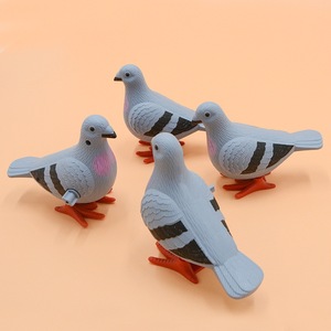 Juguete de paloma de cuerda Jincan para niños, juguete pequeño de simulación de animalito lindo con cadena para cuerda y rebote, juguete para bebé - Product Image 6