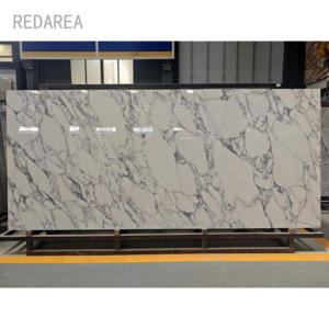 La grande lastra di <span class=keywords><strong>pietra</strong></span> di marmo bianco Calacatta artificiale all'aperto moderna <span class=keywords><strong>per</strong></span> pranzare migliora la parete della camera da letto della decorazione del <span class=keywords><strong>giardino</strong></span> elegante - Product Image 5