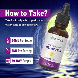 Private Label Melatonin <b>Liquid</b> Food Supplement Deep Sleep Vegan Sleep Kids Supplements Melatonin Drops - Product Image 6