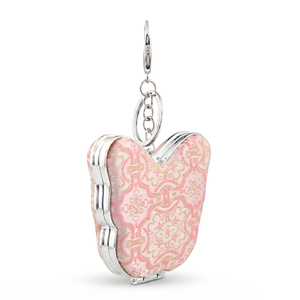 Espejo de Bolsillo con Forma de Mariposa, de Tela Brocada, con Llavero, Plegable, de Doble Cara, para Maquillaje, Marca Privada, Personalizable - Product Image 2