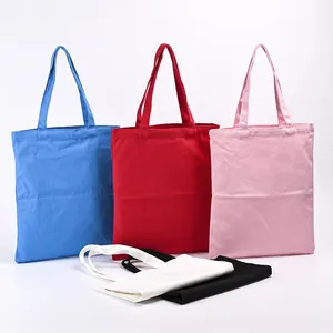 Özel Logo baskılı boyutu kullanımlık pamuk kadın erkek seyahat alışveriş çantası depolama alışveriş çantası kumaş kanvas çanta