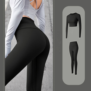 Leggings Deportivos Elásticos Negros de Talla Grande para Mujer, de Poliéster, para Yoga y Entrenamiento, Precios Bajos de Fábrica con MOQ Bajo - Product Image 5