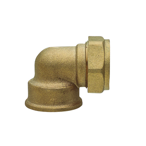 Gomito con filettatura a compressione RP per rame 1/2 X 14, raccordo idraulico - Product Image 1