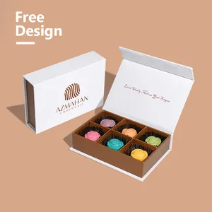 Customize Luxury Magnetic Candy Box Chocolate Packaging Boxes Cookie Gift Cardboard Printing Boxes With Divider