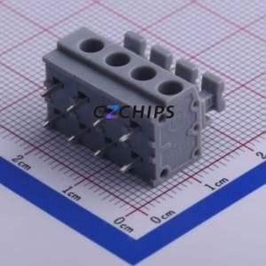 KF235-5.0-4P Spring Terminal Block Through hole Component (THT),P=5mm Connector 5mm 4P 4 10A - Product Image 1