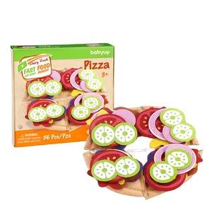 Juguetes de la suerte Felt Food Mix 'n Match Pizza Play Food Set Pretend Play Pizza Felt Pizza Toy para niños pequeños