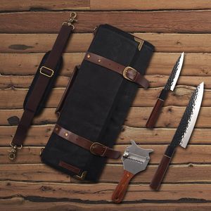 Free sample Hot Sale Durable Knife Case Canvas Chef Knife <b>Roll</b> <b>Bag</b> Chef <b>Bag</b> With Handle or Shoulder Strap Knife <b>Roll</b> <b>Bag</b> - Product Image 4