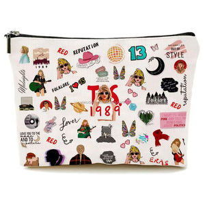 Bolsa de Maquillaje Personalizada <span class=keywords><strong>Taylor</strong></span> <span class=keywords><strong>Swift</strong></span> con Estampado Personalizado, Resistente al Agua, Ecológica, Pequeña, Linda y Moderna, con Cierre, Organizador, Estuche para Lápices - Product Image 1
