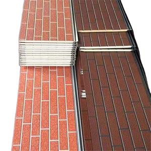 <span class=keywords><strong>Panneau</strong></span> mural sandwich en mousse de polyuréthane métallique extérieur 2026 Chine, épaisseur 16 mm, pour murs extérieurs de villas traditionnelles - Product Image 1