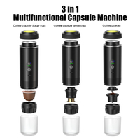 Mini Cafetera Espresso Inteligente Portátil, Cafetera de Cápsulas con Pantalla LED USB, 80 ml, para Cápsulas de Café y Café Molido, Automática