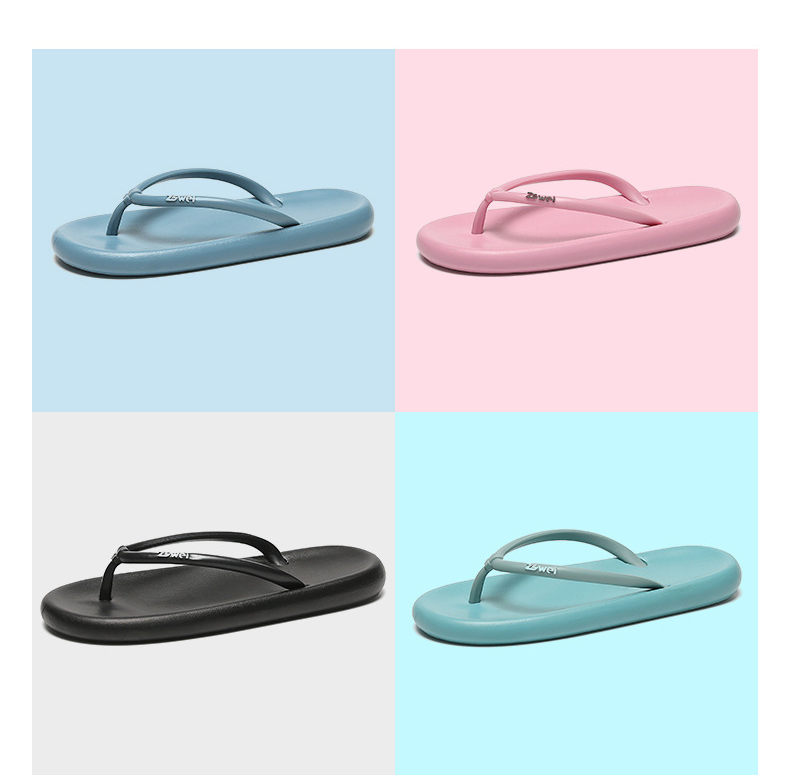 Custom Logo PVC Slipper Women Shoes Summer Sandals Flat Flip Flops Slippers Ladies