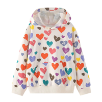 Ensemble de survêtement en coton personnalisé pour bébé fille, sweat-shirt à capuche, pull-over, motif géométrique, respirant, respectueux de l'environnement