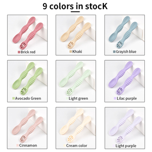 Cuchara de silicona para alimentación de bebés, utensilio de entrenamiento con punta suave de grado alimenticio sin BPA para niños mayores de 6 meses, para la primera etapa del destete guiado por el bebé - Product Image 6