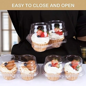 Fabricant de boîtes à cupcakes, supports pour 1, 2, 4, 6, 12 cupcakes, contenants en plastique transparent, boîtes à gâteaux en blister, emballages pour desserts, muffins - Product Image 5
