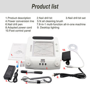 Lámpara UV LED 6 en 1 para uñas, aspiradora de pulido de 48W, caja de almacenamiento de taladro, máquina de almohada de <span class=keywords><strong>mano</strong></span>, lámpara de uñas - Product Image 5