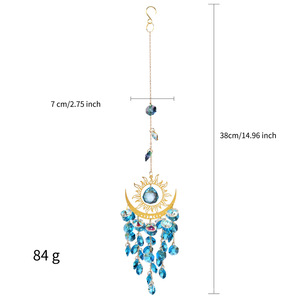 Stock de gros du fabricant pour l'exportation : Ornements artisanaux en cristal blanc pour l'éclairage de jardin, Cristal Œil de Démon Soleil et Lune - Product Image 2