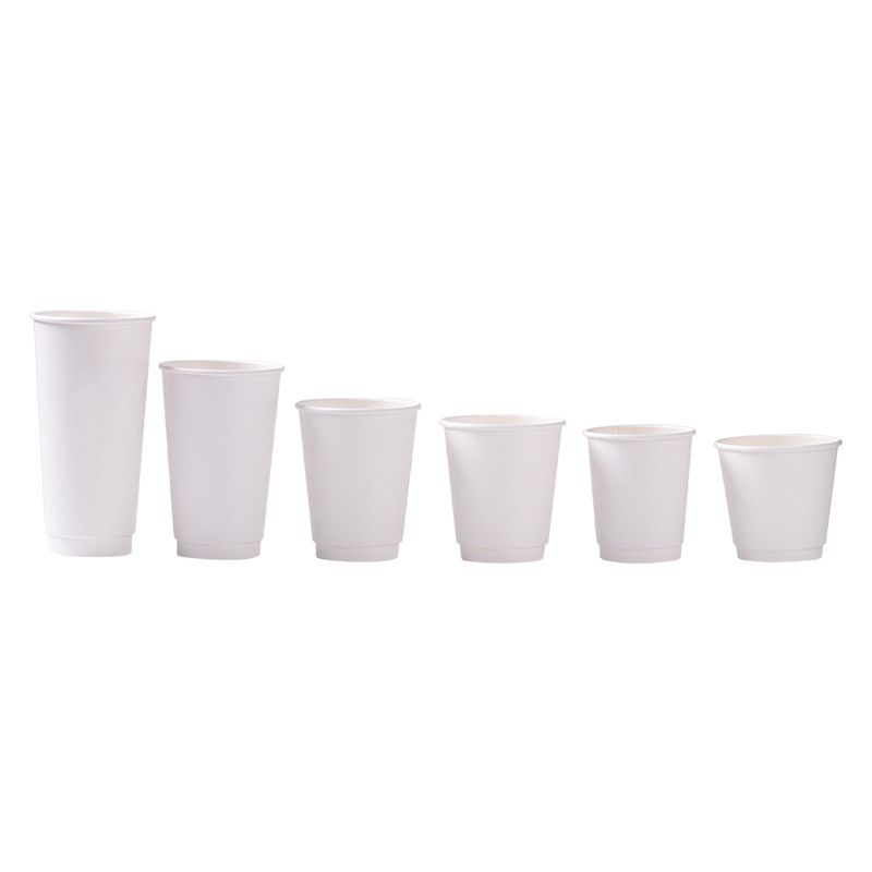 Disposable Custom Paper Cups White Small Coffee Paper Cup Insulated for Coffee Tea Packaging Eco-friendly From Manufacturer