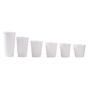 Одноразовые бумажные стаканчики на заказ, белая маленькая бумажная чашка для кофе, изолированная упаковка для кофе и чая, экологически чистая от производителя