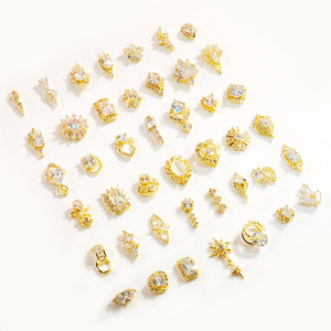 Venta al por mayor 3D Kawaii Nail Art Charm Glass Rhinestone Charms Eco-friendly Más de 20 colores a granel - Product Image 3